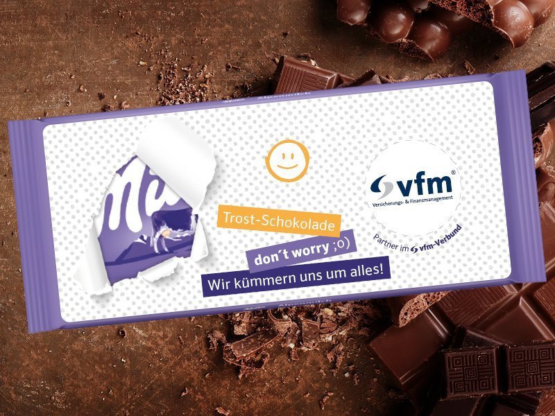 vfm Milka Schokolade als Trostschokolade