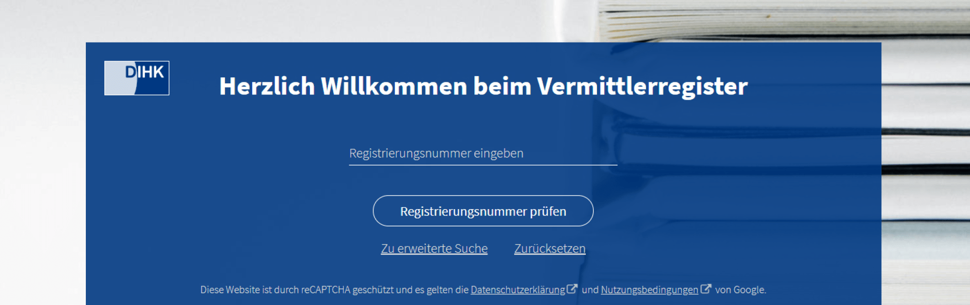Registrierung - Vermittlerregister und Branchen-Verbände
