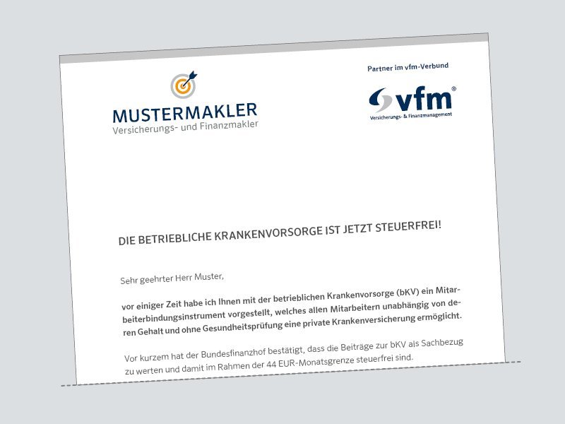 Vertriebskonzepte Mustermakler Krankenvorsorge