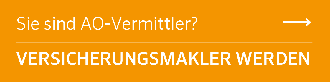 Banner orange Versicherungsmakler werden