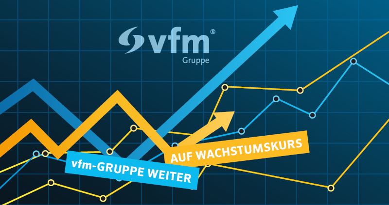 vfm ansteigender Chart mit Info vfm weiter auf Wachstumskurs