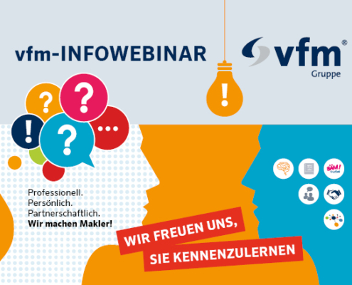 Wir freuen uns Sie beim vfm Infowebinar kennenzulernen