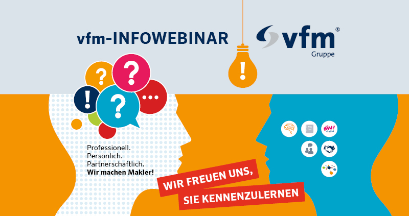 Wir freuen uns Sie beim vfm Infowebinar kennenzulernen